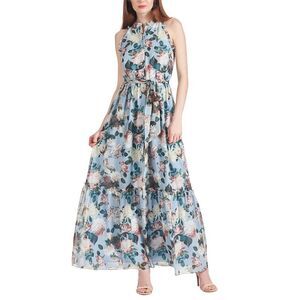 Sachin + Babi Light Blue Floral Maxi Dress